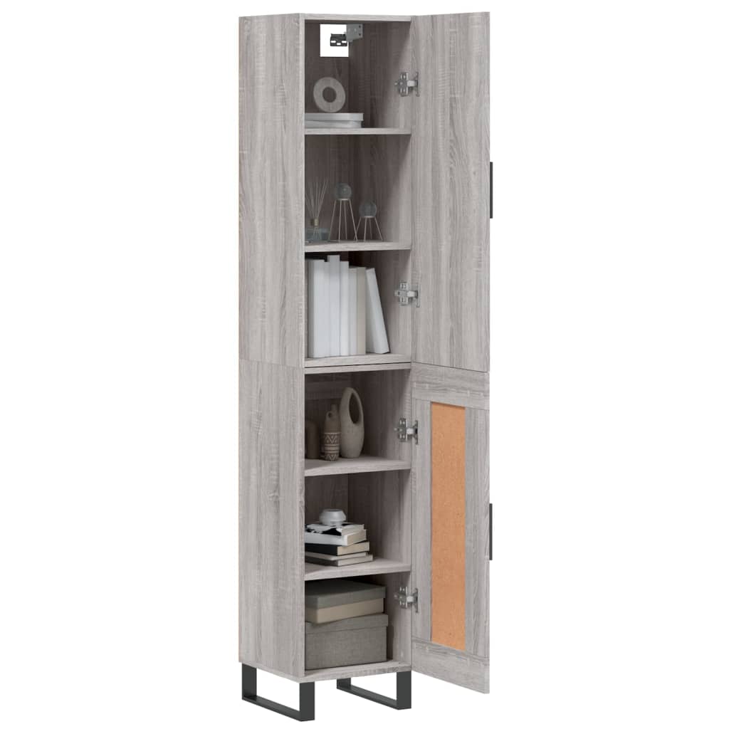 Buffet haut Sonoma gris 34,5x34x180 cm Bois d'ingénierie - XIOS