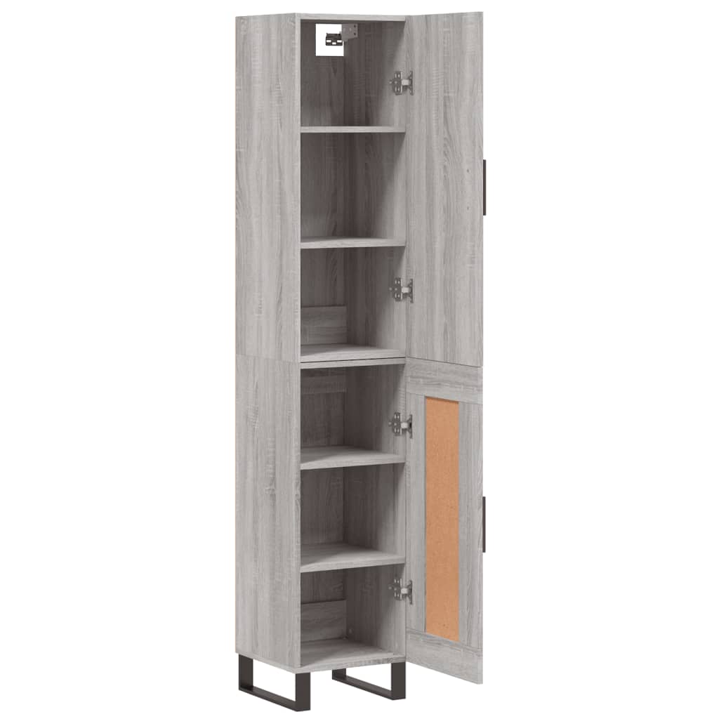 Buffet haut Sonoma gris 34,5x34x180 cm Bois d'ingénierie - XIOS