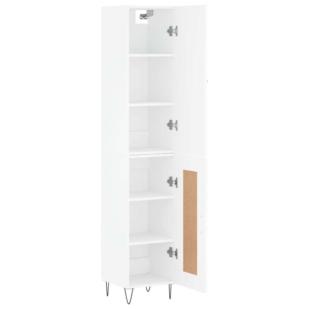 Buffet haut Blanc 34,5x34x180 cm Bois d'ingénierie - XIOS