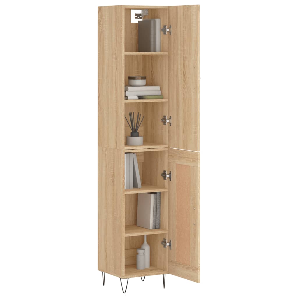 Buffet haut Chêne sonoma 34,5x34x180 cm Bois d'ingénierie - XIOS