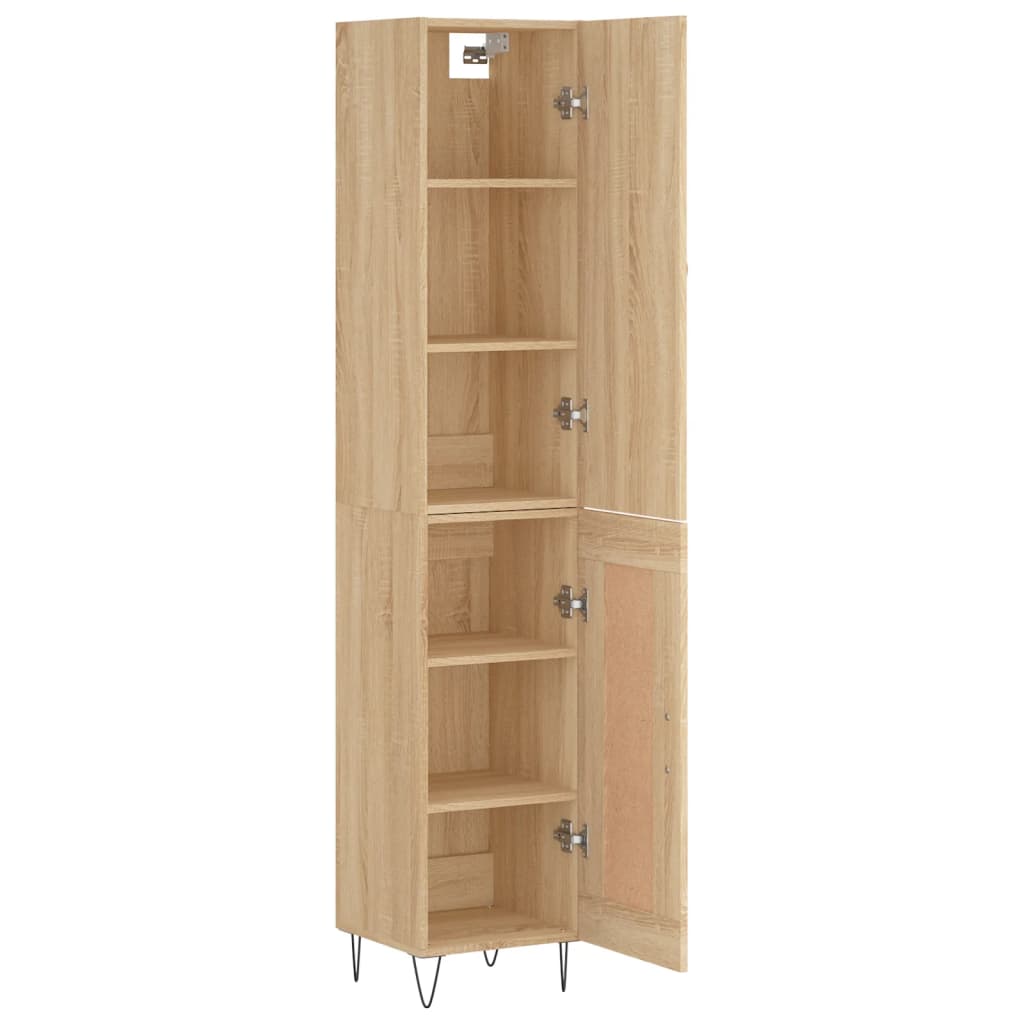 Buffet haut Chêne sonoma 34,5x34x180 cm Bois d'ingénierie - XIOS