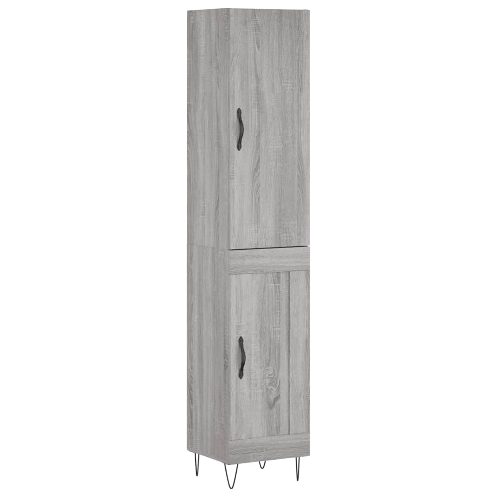 Buffet haut Sonoma gris 34,5x34x180 cm Bois d'ingénierie - XIOS