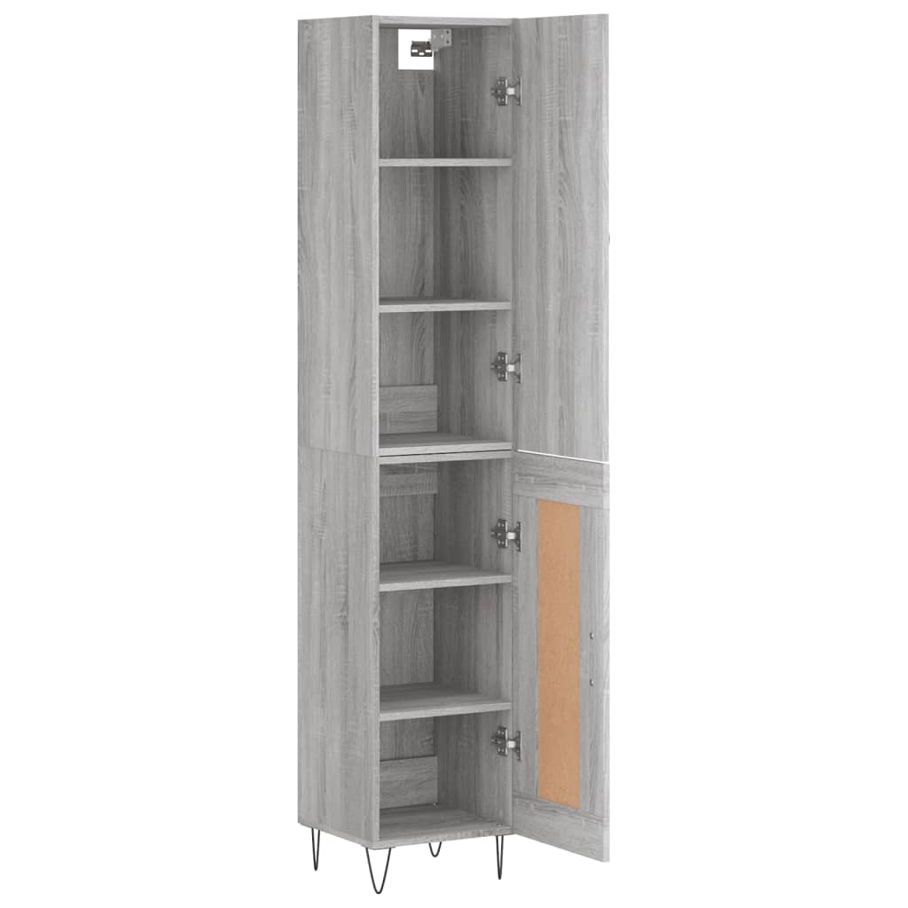 Buffet haut Sonoma gris 34,5x34x180 cm Bois d'ingénierie - XIOS