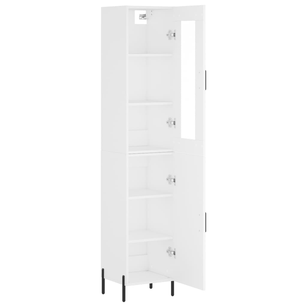 Buffet haut Blanc 34,5x34x180 cm Bois d'ingénierie - XIOS
