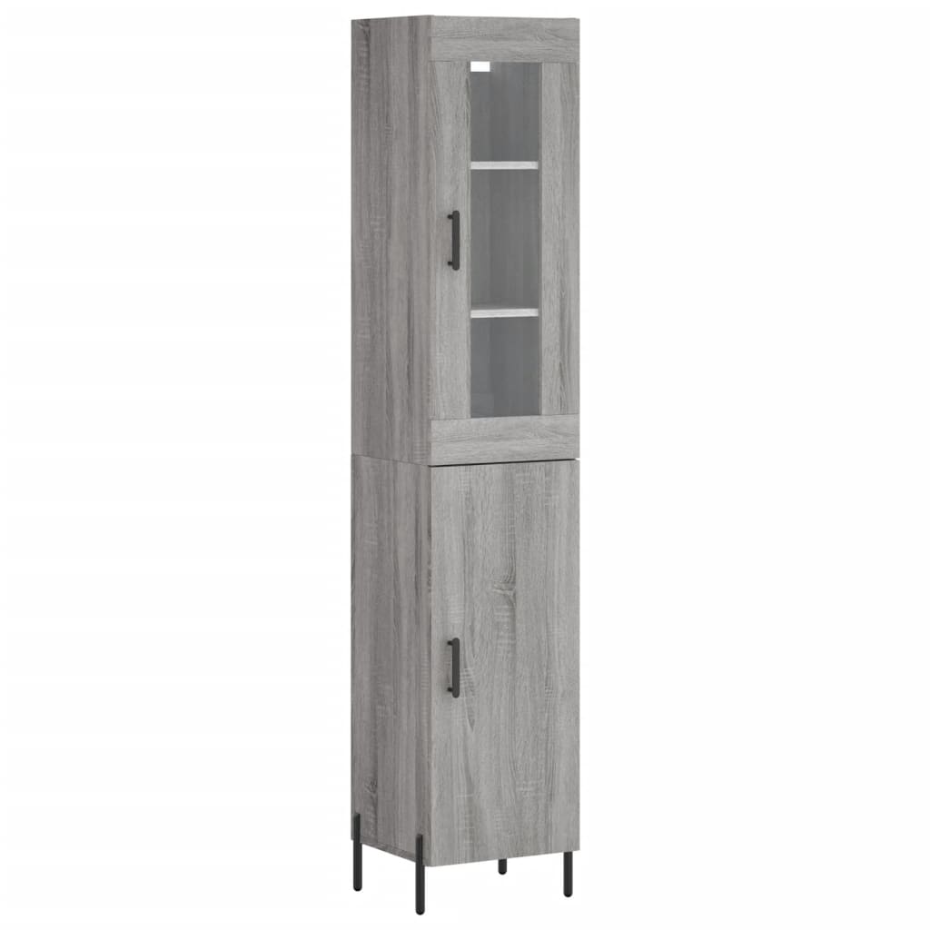 Buffet haut Sonoma gris 34,5x34x180 cm Bois d'ingénierie - XIOS