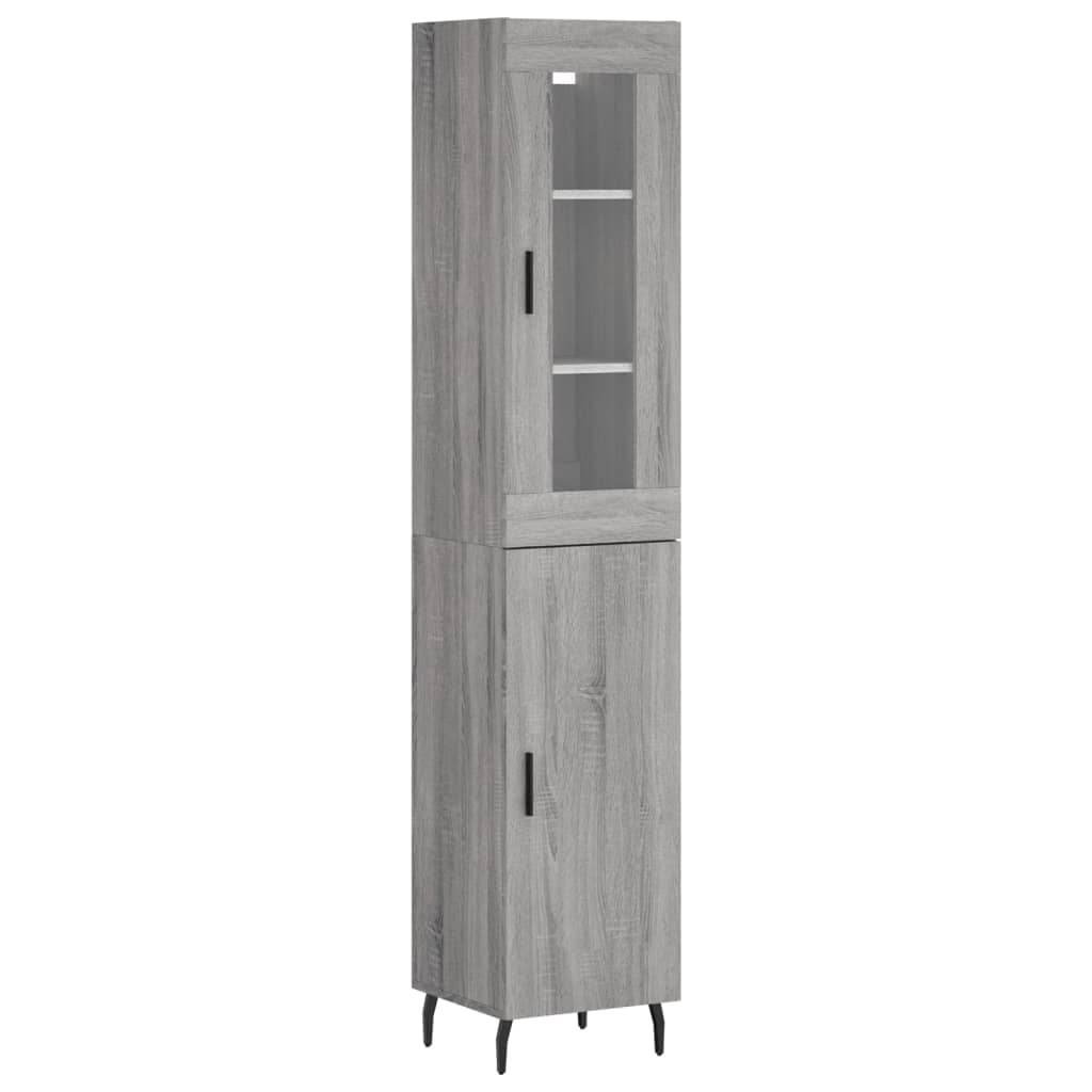 Buffet haut Sonoma gris 34,5x34x180 cm Bois d'ingénierie - XIOS