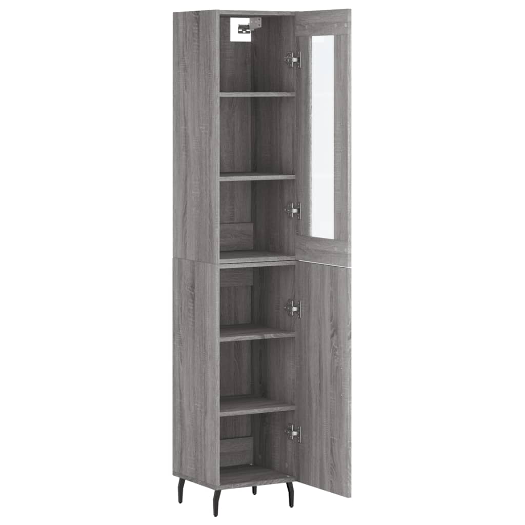 Buffet haut Sonoma gris 34,5x34x180 cm Bois d'ingénierie - XIOS