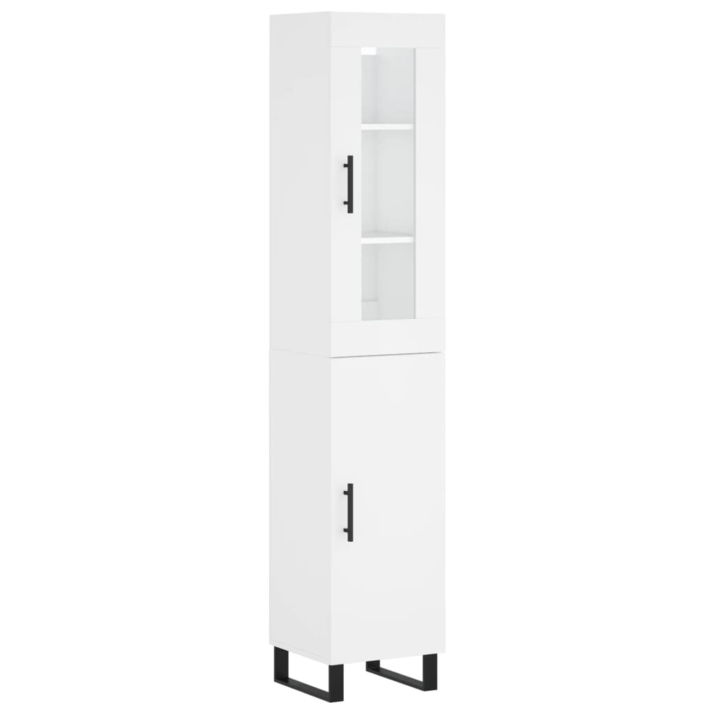 Buffet haut Blanc 34,5x34x180 cm Bois d'ingénierie - XIOS