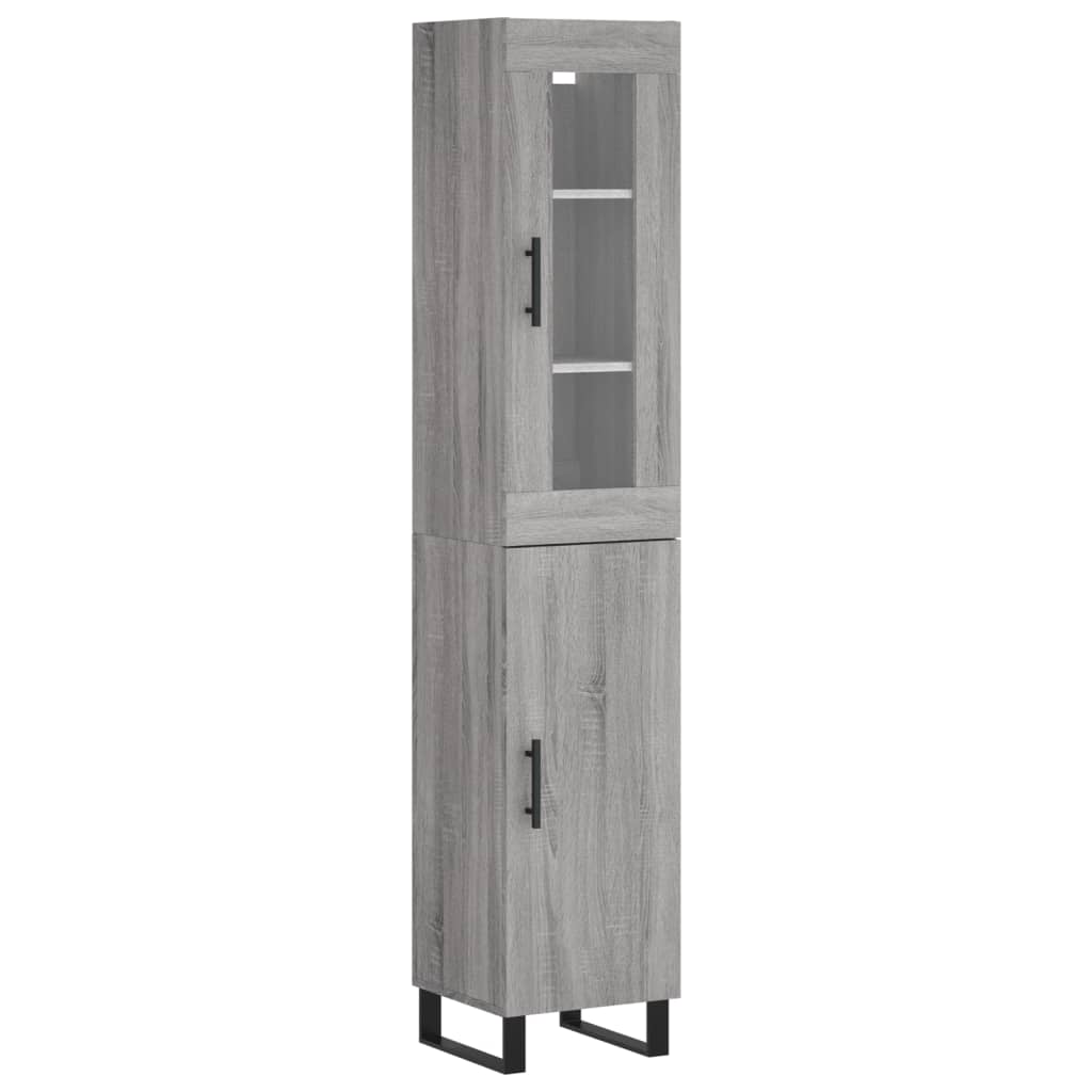 Buffet haut Sonoma gris 34,5x34x180 cm Bois d'ingénierie - XIOS