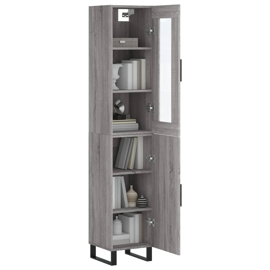 Buffet haut Sonoma gris 34,5x34x180 cm Bois d'ingénierie - XIOS