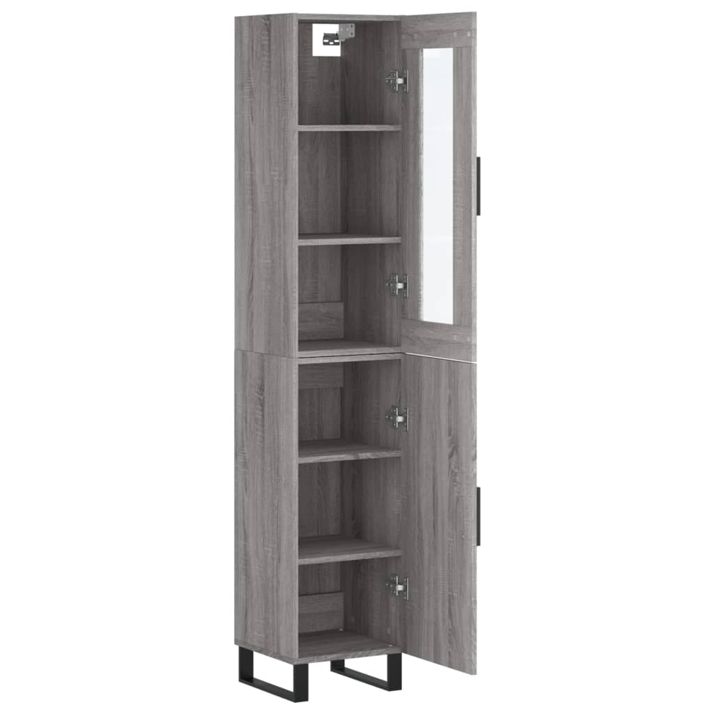 Buffet haut Sonoma gris 34,5x34x180 cm Bois d'ingénierie - XIOS