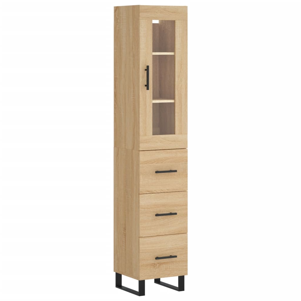 Buffet haut Chêne sonoma 34,5x34x180 cm Bois d'ingénierie - XIOS