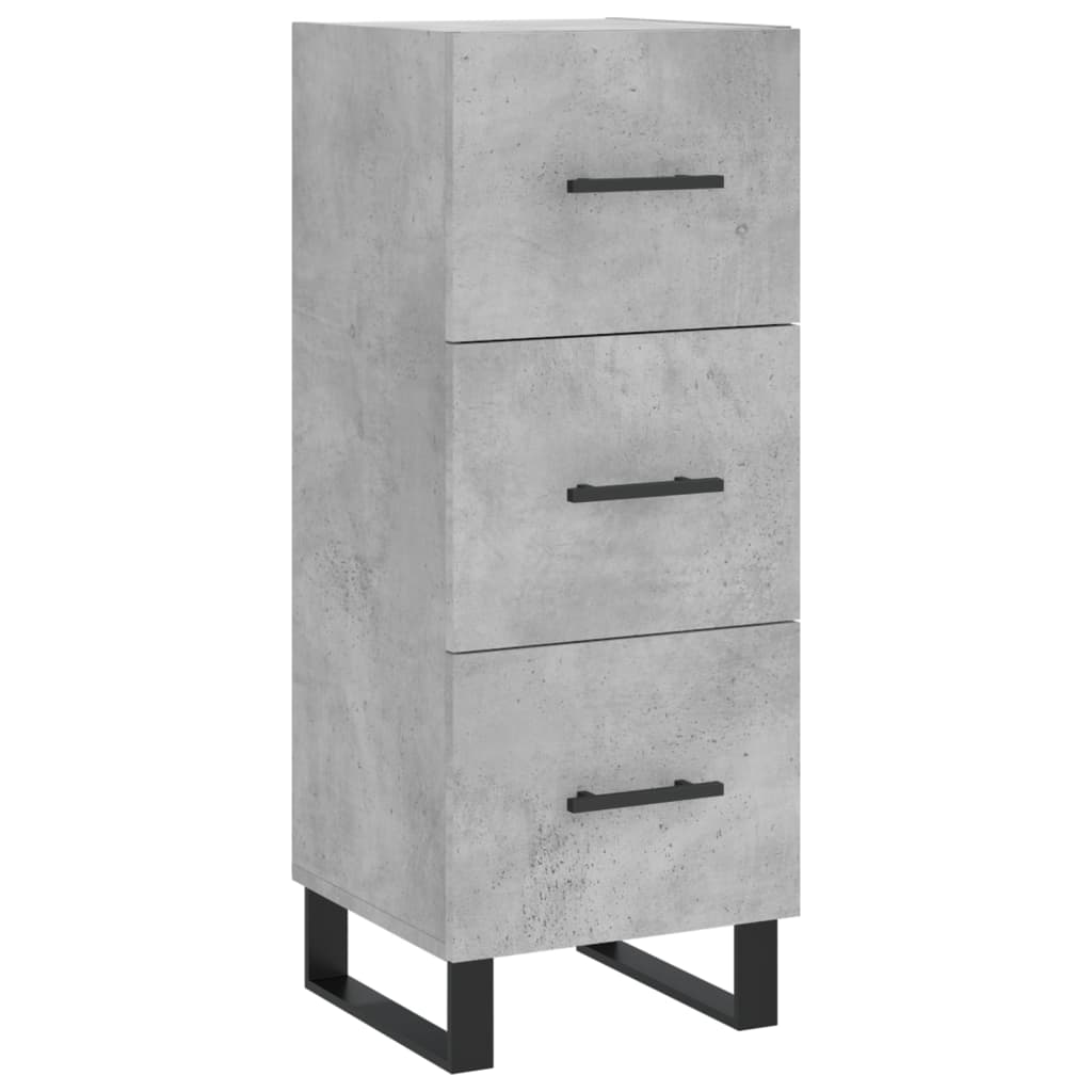 Buffet haut Gris béton 34,5x34x180 cm Bois d'ingénierie - XIOS