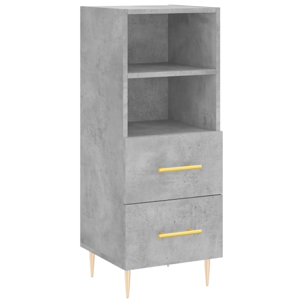 Buffet haut Gris béton 34,5x34x180 cm Bois d'ingénierie - XIOS