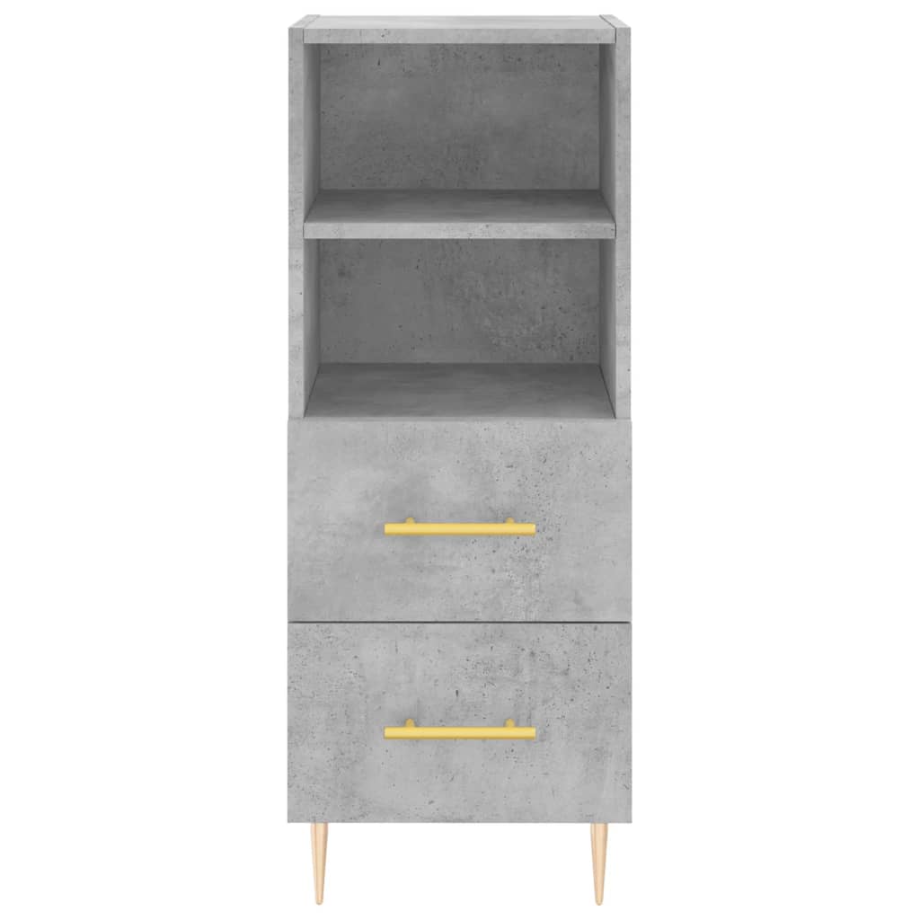 Buffet haut Gris béton 34,5x34x180 cm Bois d'ingénierie - XIOS