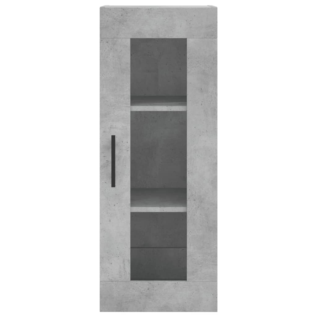 Buffet haut Gris béton 34,5x34x180 cm Bois d'ingénierie - XIOS