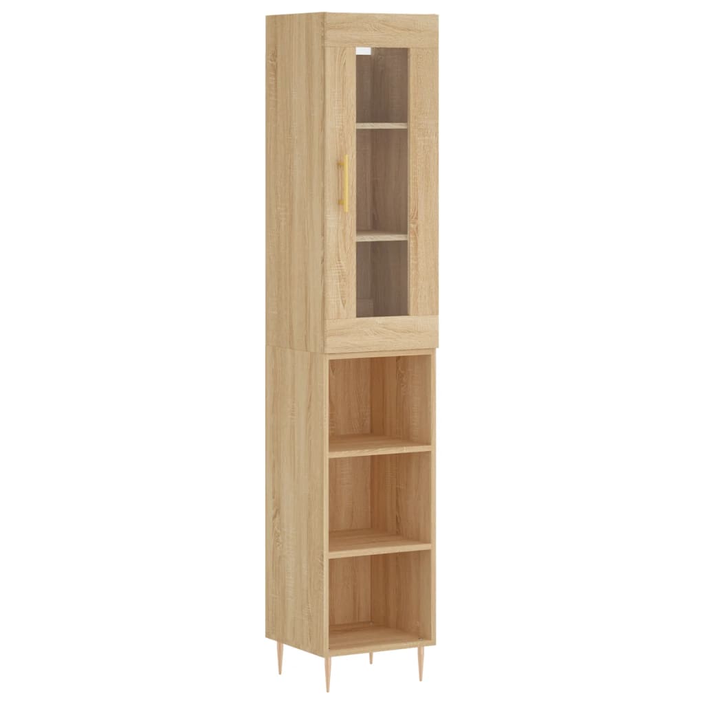 Buffet haut Chêne sonoma 34,5x34x180 cm Bois d'ingénierie - XIOS