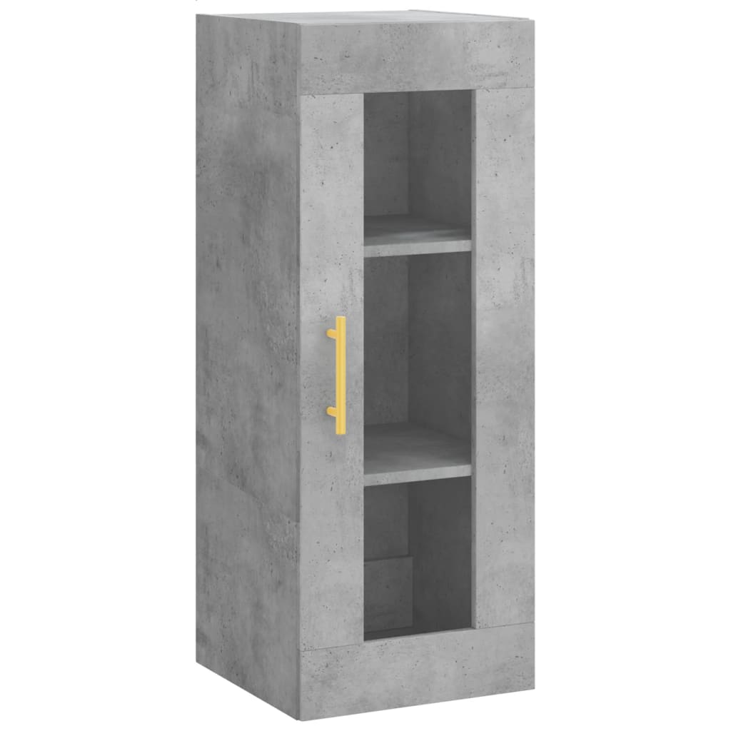 Buffet haut Gris béton 34,5x34x180 cm Bois d'ingénierie - XIOS