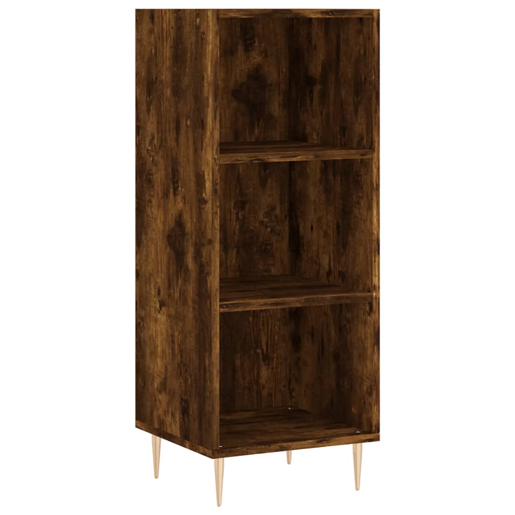 Buffet haut Chêne fumé 34,5x34x180 cm Bois d'ingénierie - XIOS