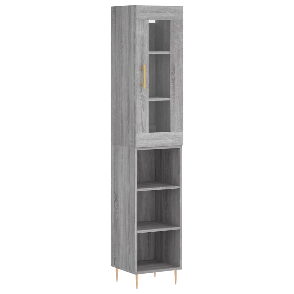 Buffet haut Sonoma gris 34,5x34x180 cm Bois d'ingénierie - XIOS