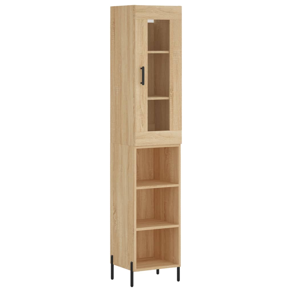 Buffet haut Chêne sonoma 34,5x34x180 cm Bois d'ingénierie - XIOS