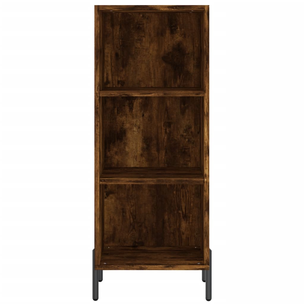 Buffet haut Chêne fumé 34,5x34x180 cm Bois d'ingénierie - XIOS