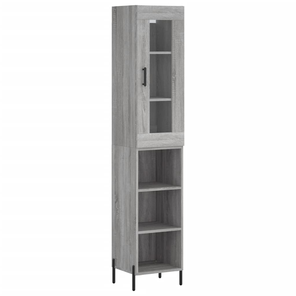 Buffet haut Sonoma gris 34,5x34x180 cm Bois d'ingénierie - XIOS