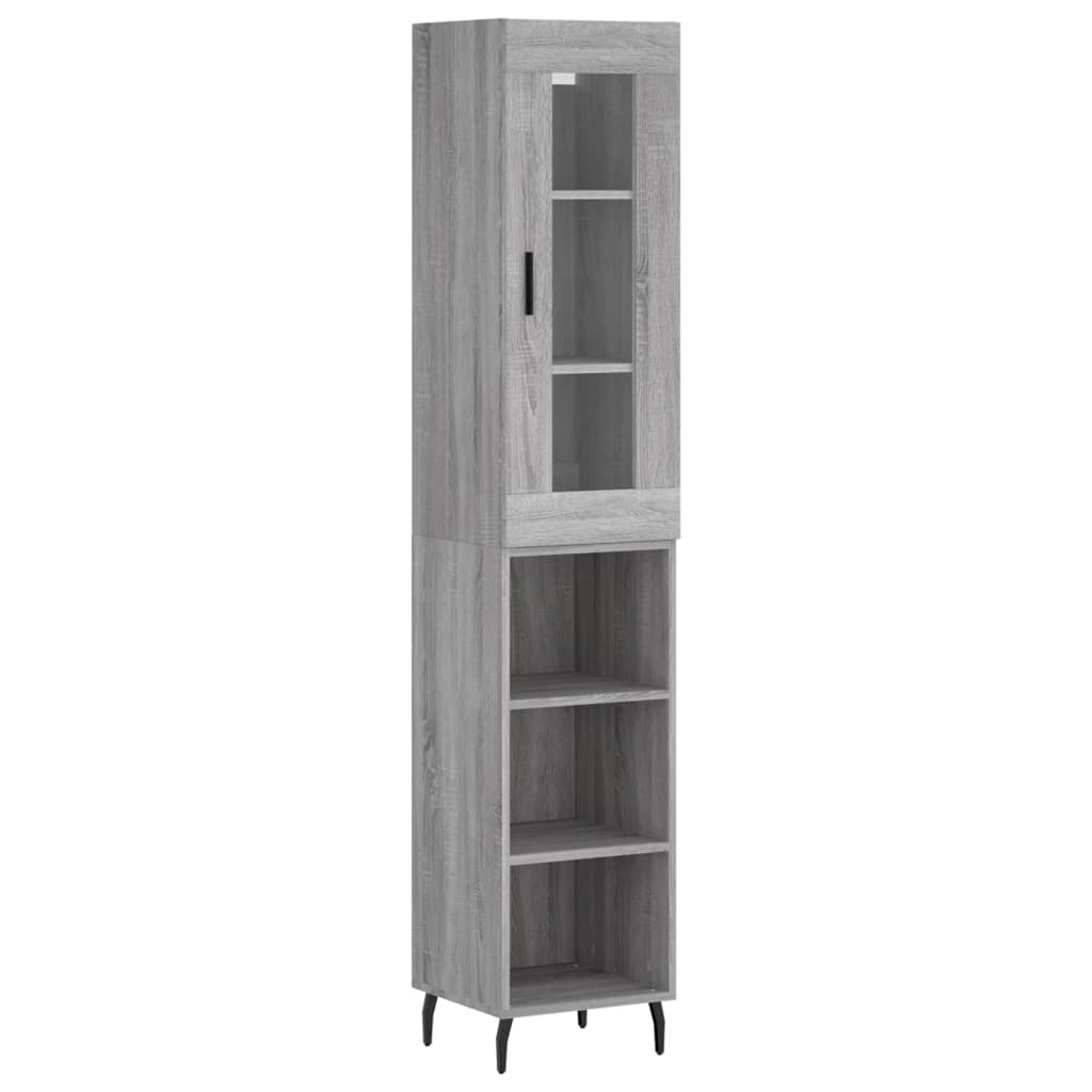 Buffet haut Sonoma gris 34,5x34x180 cm Bois d'ingénierie - XIOS