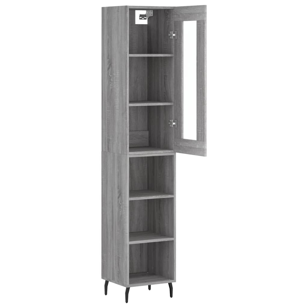 Buffet haut Sonoma gris 34,5x34x180 cm Bois d'ingénierie - XIOS
