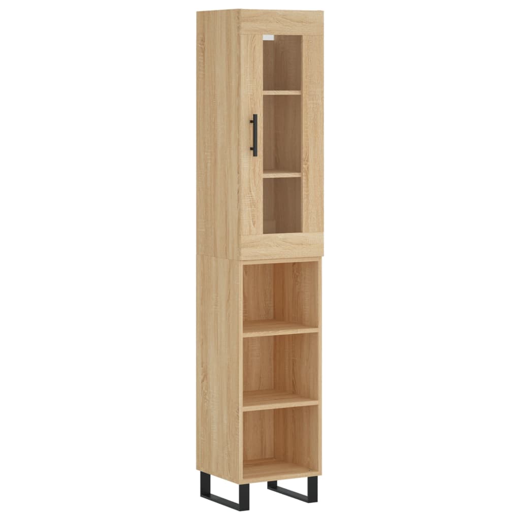 Buffet haut Chêne sonoma 34,5x34x180 cm Bois d'ingénierie - XIOS