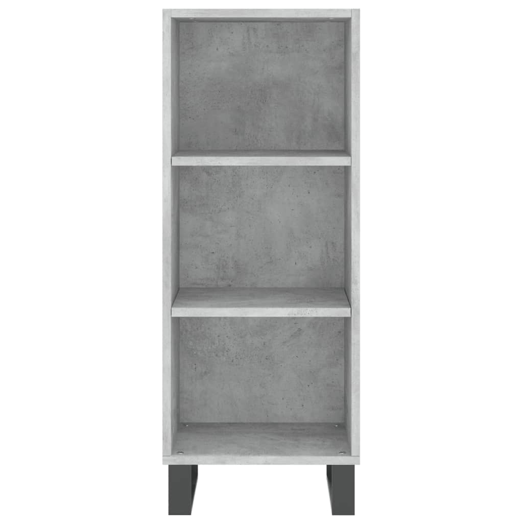 Buffet haut Gris béton 34,5x34x180 cm Bois d'ingénierie - XIOS