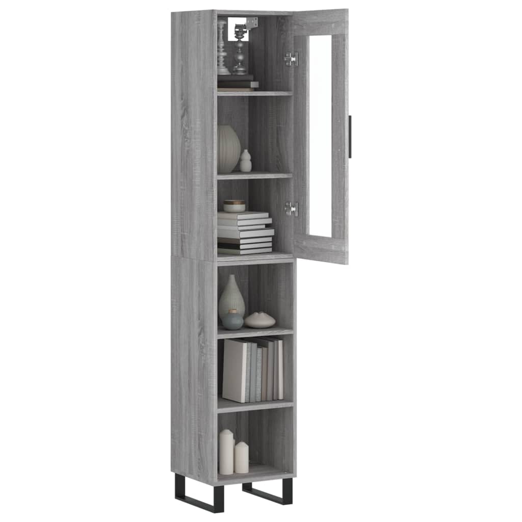 Buffet haut Sonoma gris 34,5x34x180 cm Bois d'ingénierie - XIOS
