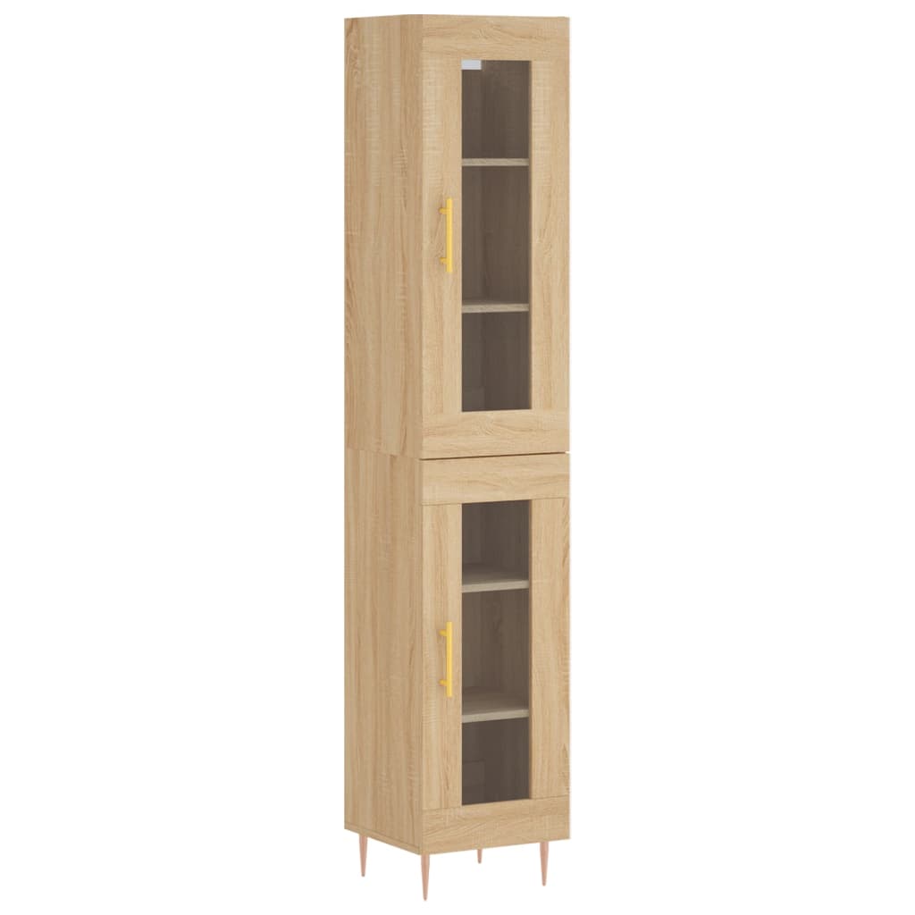 Buffet haut Chêne sonoma 34,5x34x180 cm Bois d'ingénierie - XIOS