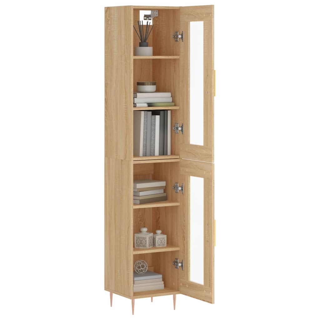 Buffet haut Chêne sonoma 34,5x34x180 cm Bois d'ingénierie - XIOS
