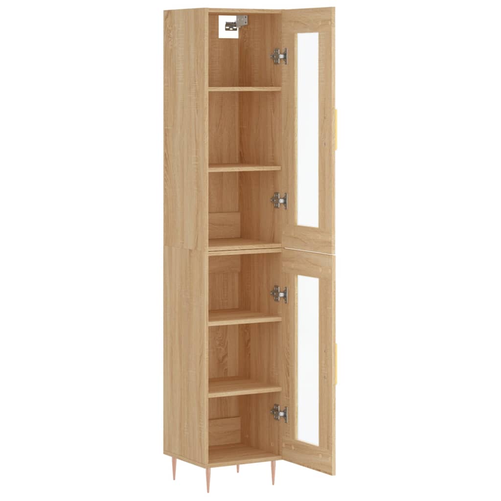 Buffet haut Chêne sonoma 34,5x34x180 cm Bois d'ingénierie - XIOS
