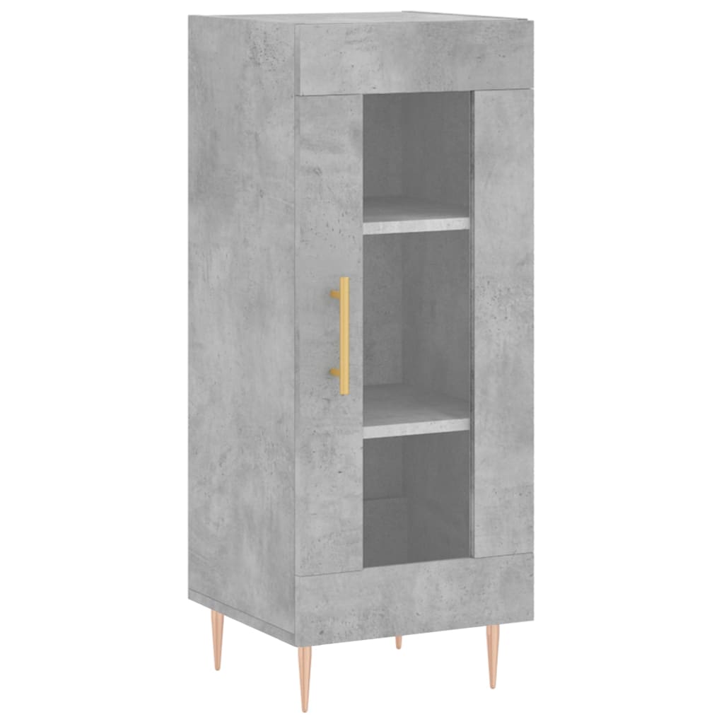 Buffet haut Gris béton 34,5x34x180 cm Bois d'ingénierie - XIOS