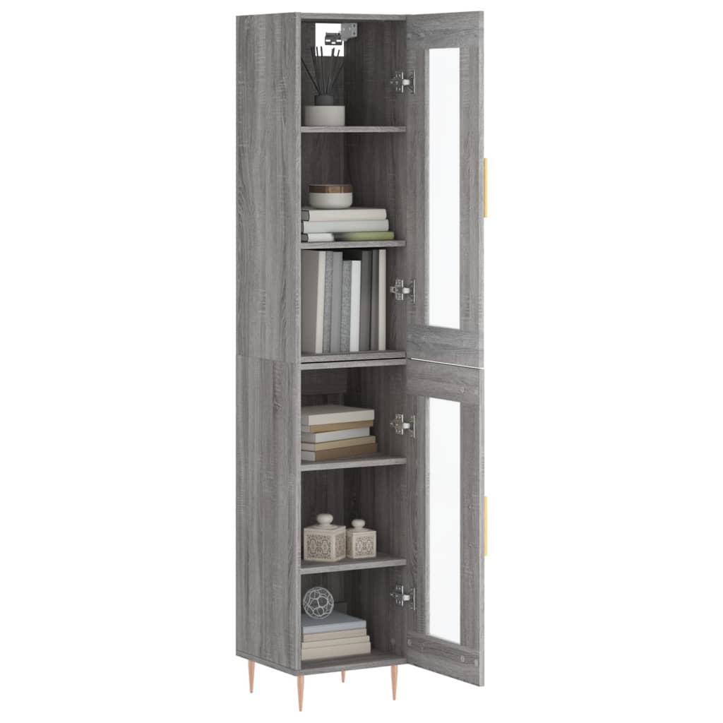 Buffet haut Sonoma gris 34,5x34x180 cm Bois d'ingénierie - XIOS