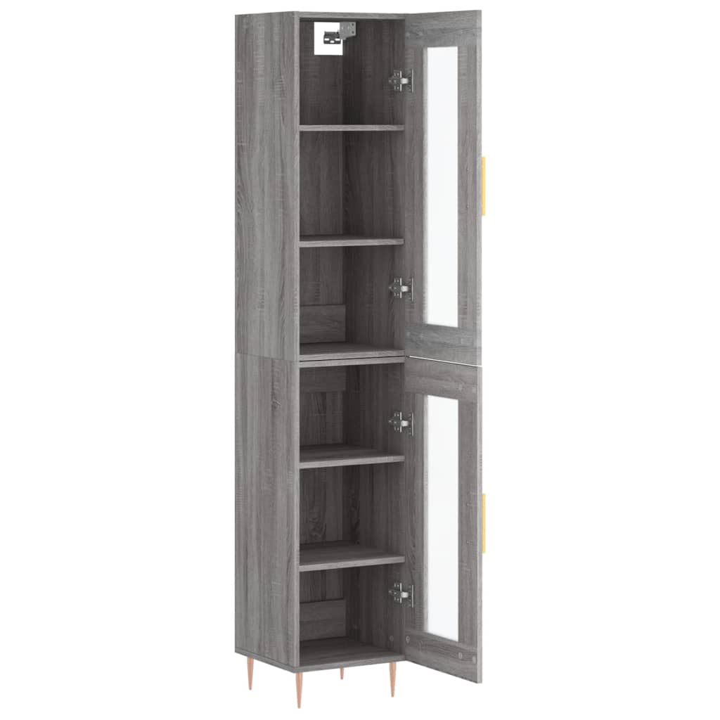 Buffet haut Sonoma gris 34,5x34x180 cm Bois d'ingénierie - XIOS