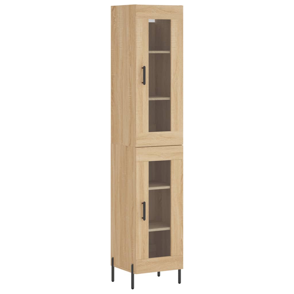 Buffet haut Chêne sonoma 34,5x34x180 cm Bois d'ingénierie - XIOS
