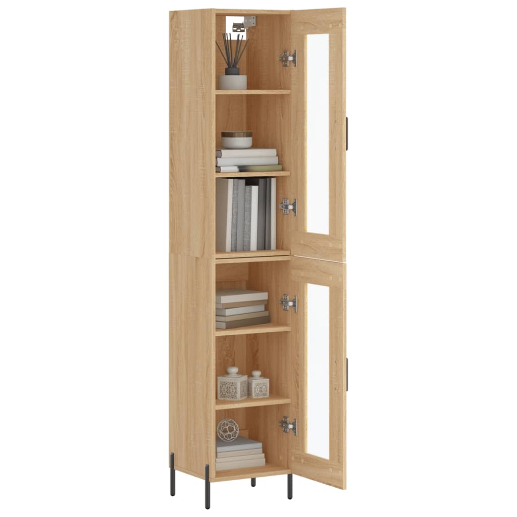 Buffet haut Chêne sonoma 34,5x34x180 cm Bois d'ingénierie - XIOS