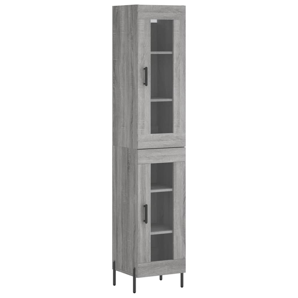 Buffet haut Sonoma gris 34,5x34x180 cm Bois d'ingénierie - XIOS