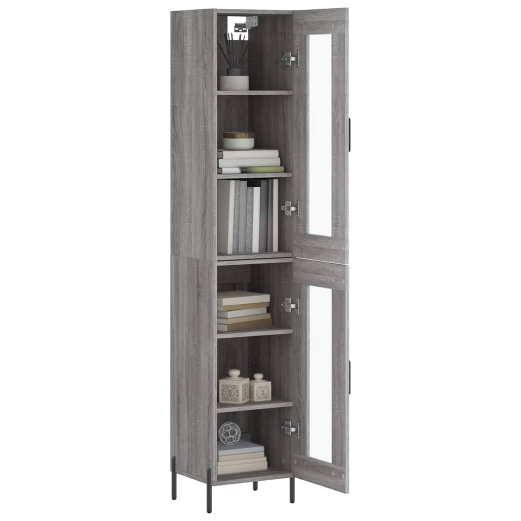 Buffet haut Sonoma gris 34,5x34x180 cm Bois d'ingénierie - XIOS