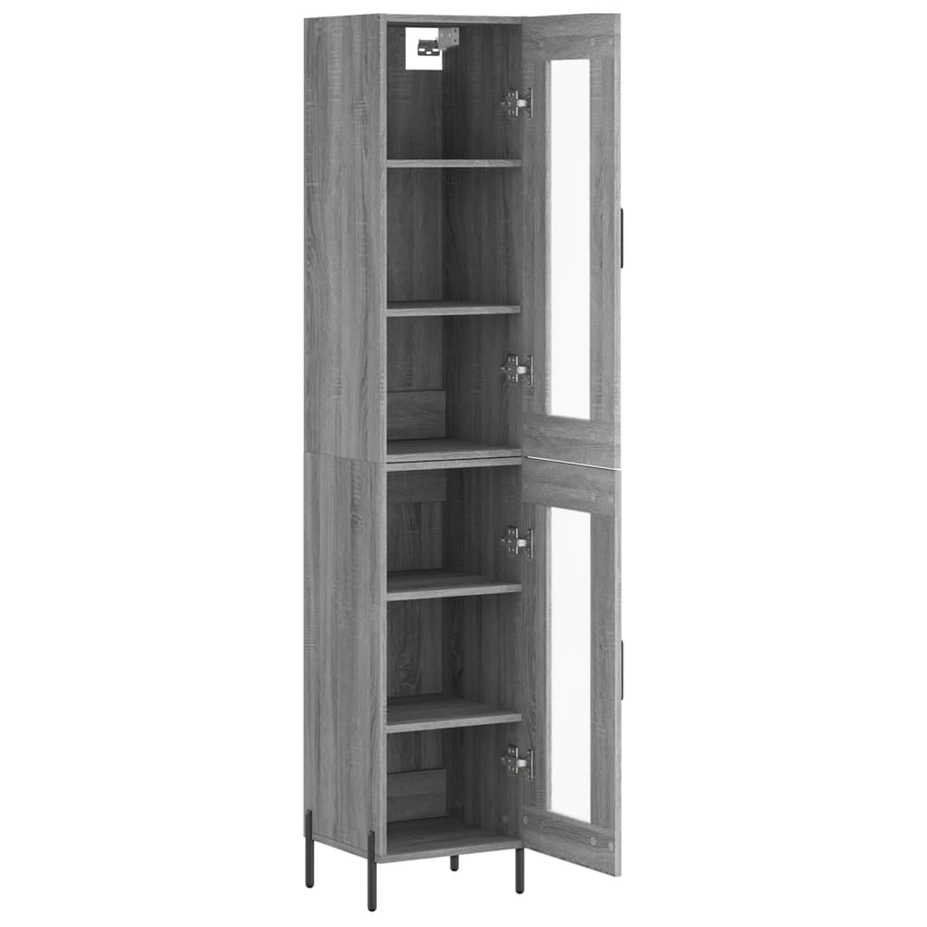 Buffet haut Sonoma gris 34,5x34x180 cm Bois d'ingénierie - XIOS