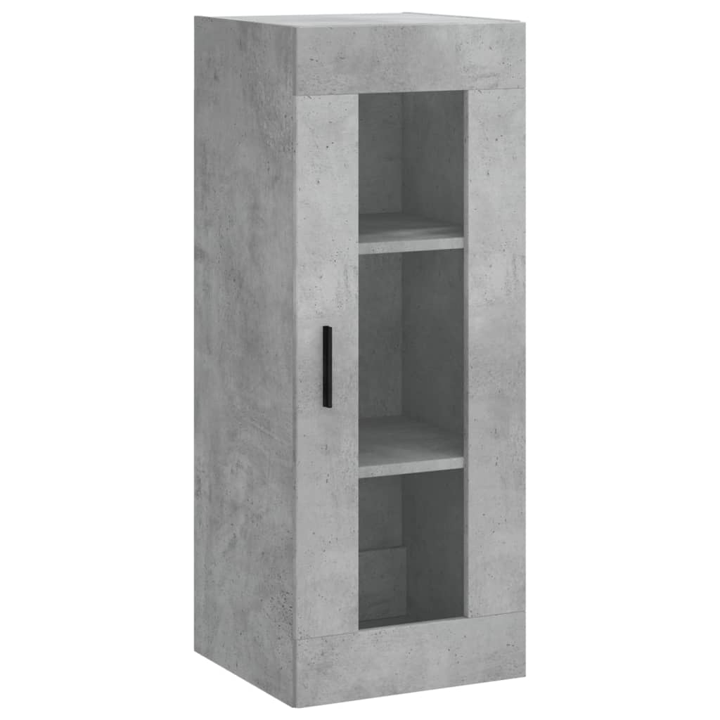 Buffet haut Gris béton 34,5x34x180 cm Bois d'ingénierie - XIOS