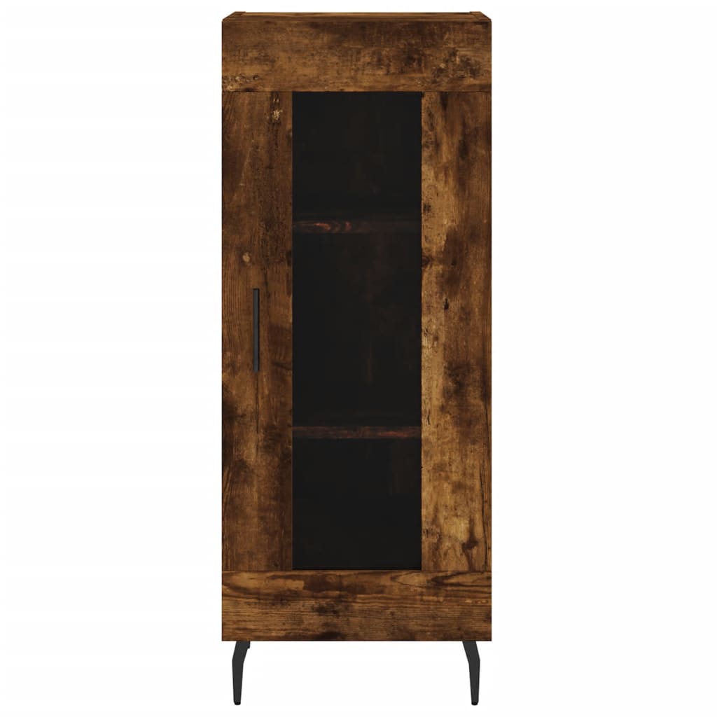 Buffet haut Chêne fumé 34,5x34x180 cm Bois d'ingénierie - XIOS