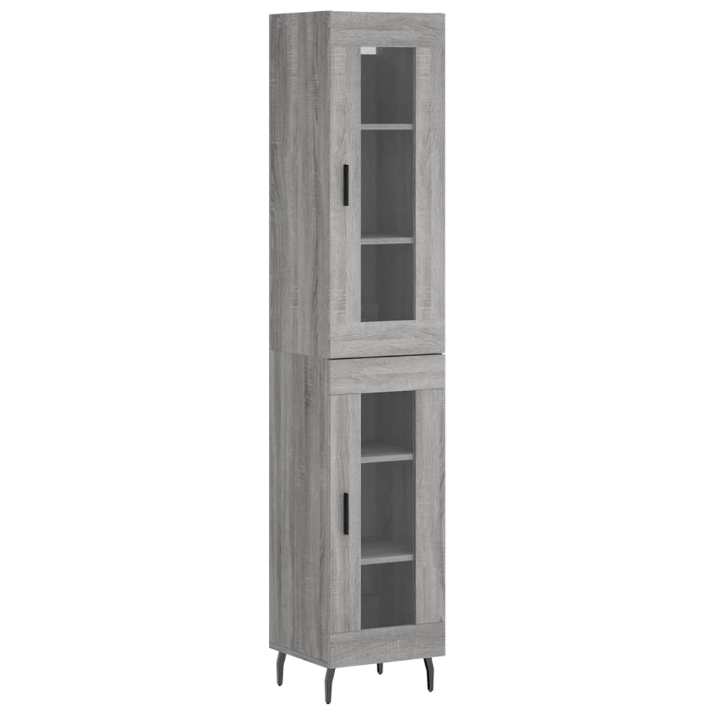 Buffet haut Sonoma gris 34,5x34x180 cm Bois d'ingénierie - XIOS