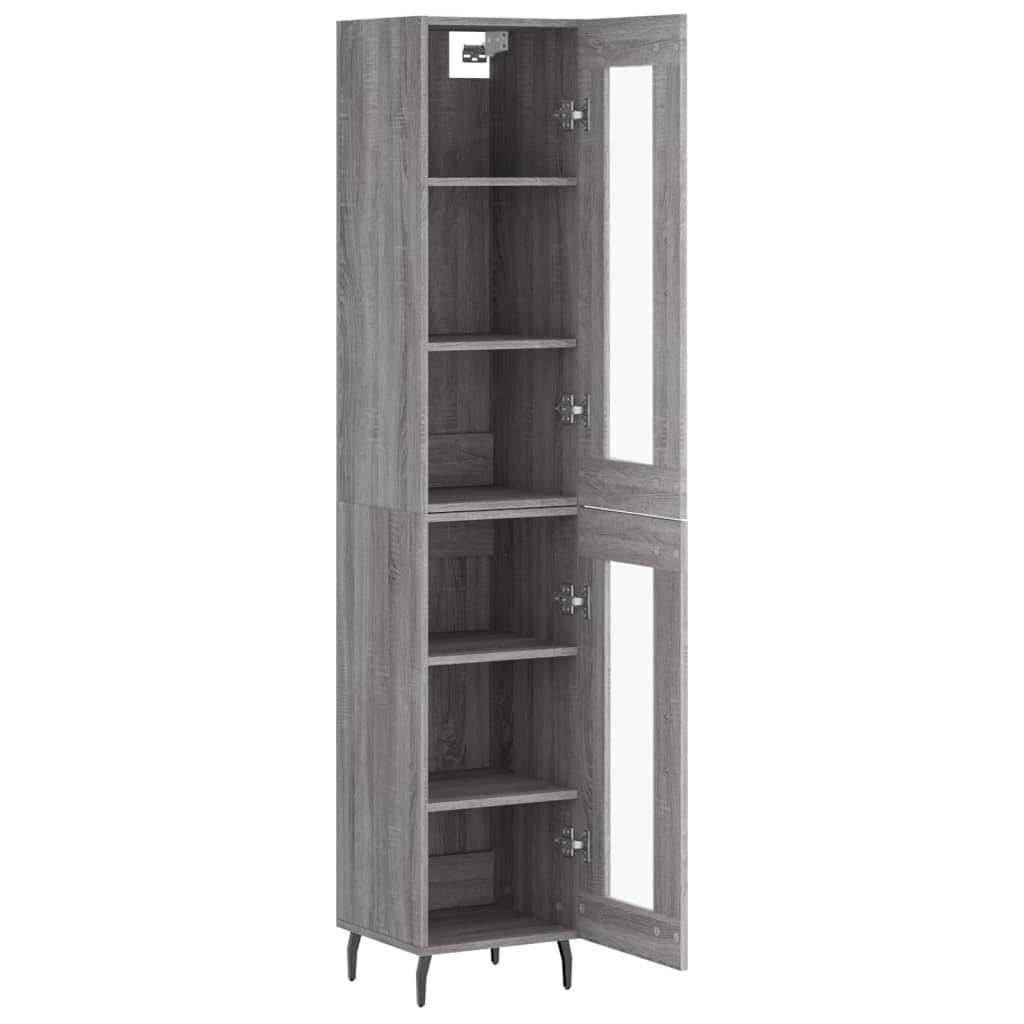 Buffet haut Sonoma gris 34,5x34x180 cm Bois d'ingénierie - XIOS