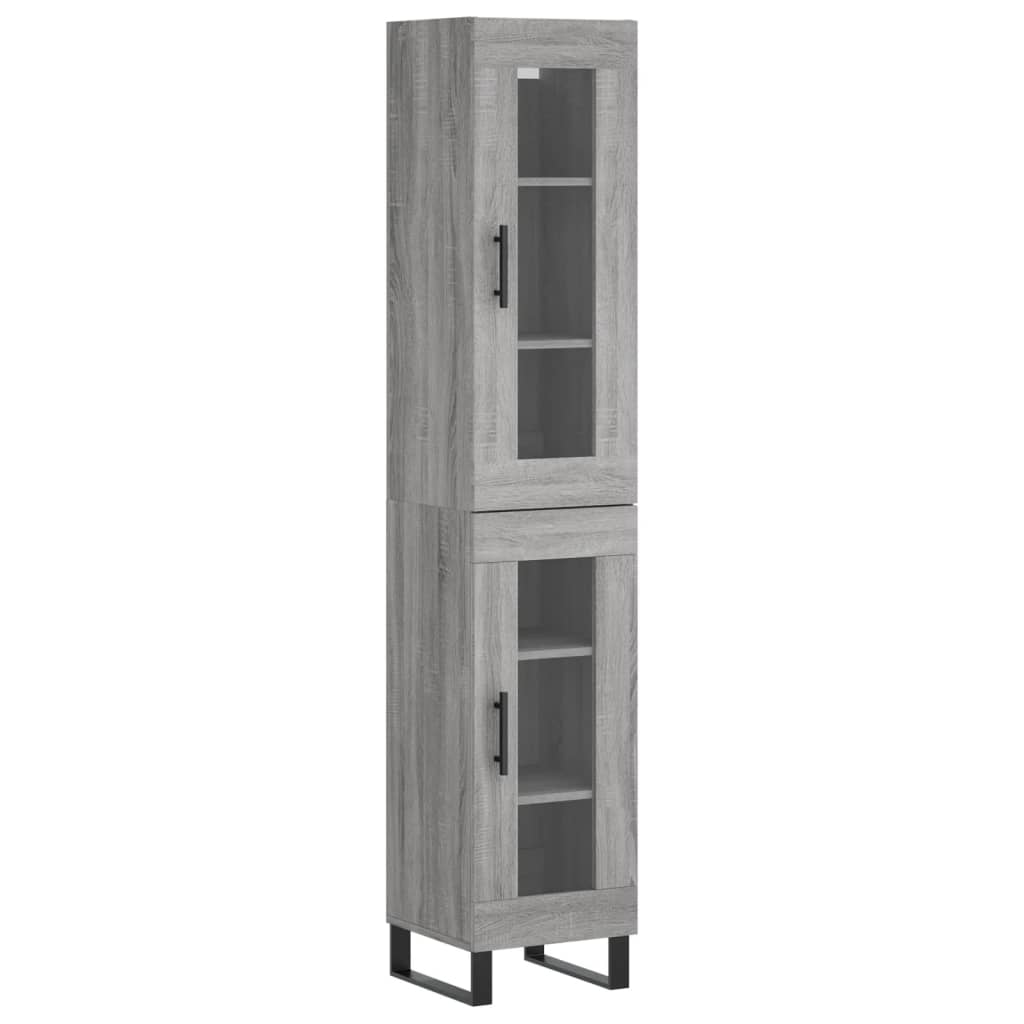 Buffet haut Sonoma gris 34,5x34x180 cm Bois d'ingénierie - XIOS