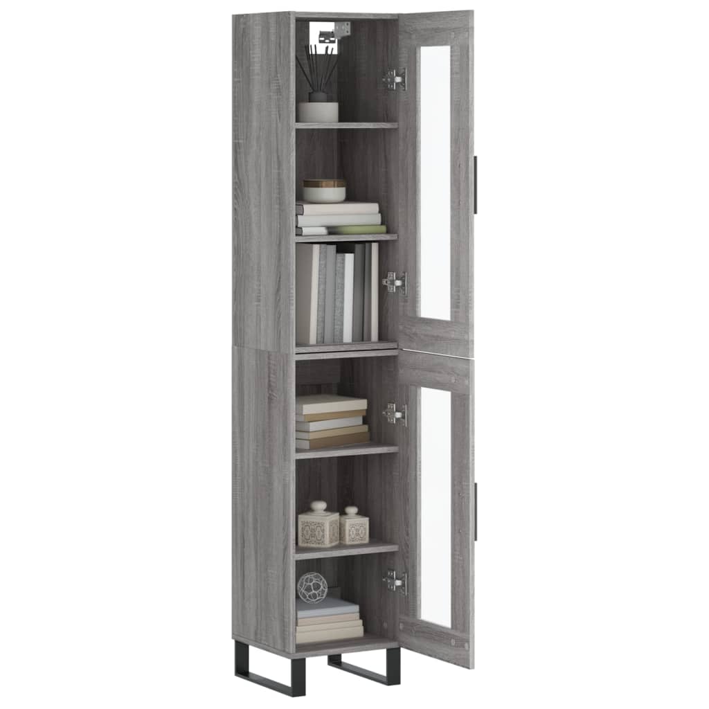 Buffet haut Sonoma gris 34,5x34x180 cm Bois d'ingénierie - XIOS
