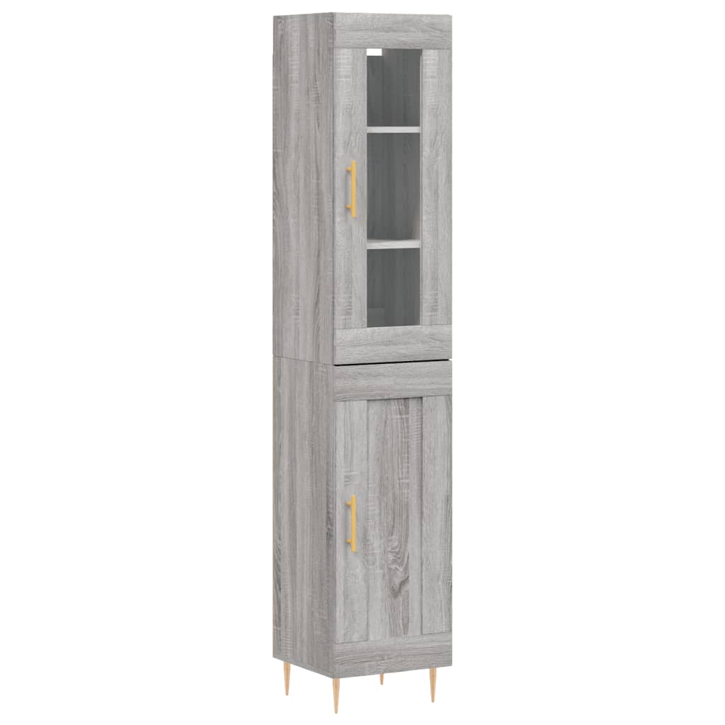 Buffet haut Sonoma gris 34,5x34x180 cm Bois d'ingénierie - XIOS